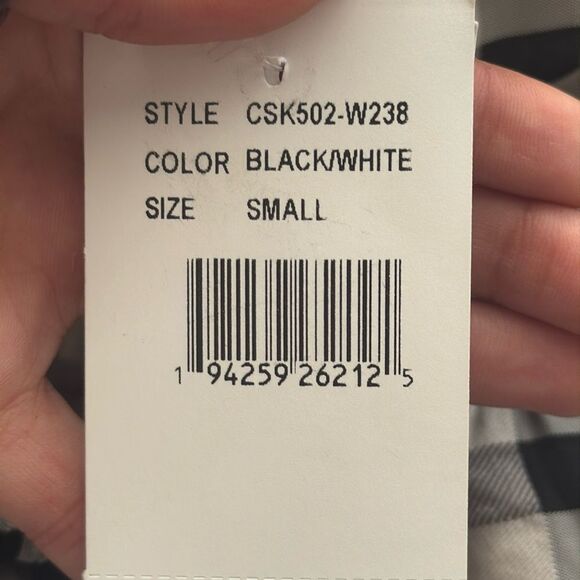 Dress the Population x Cosmopolitan Skirt Womens Small Gingham Black White - Picture 3 of 7